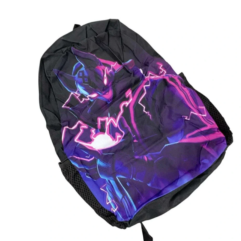 Fortnite Raven Backpack Black Purple Graphic School Travel‎ BRAND NEW